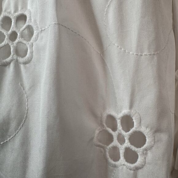 NWT Simone Rocha Frill Trim Midi Dress A Line Embroidered Eyelet Size US 4 - Picture 3 of 13